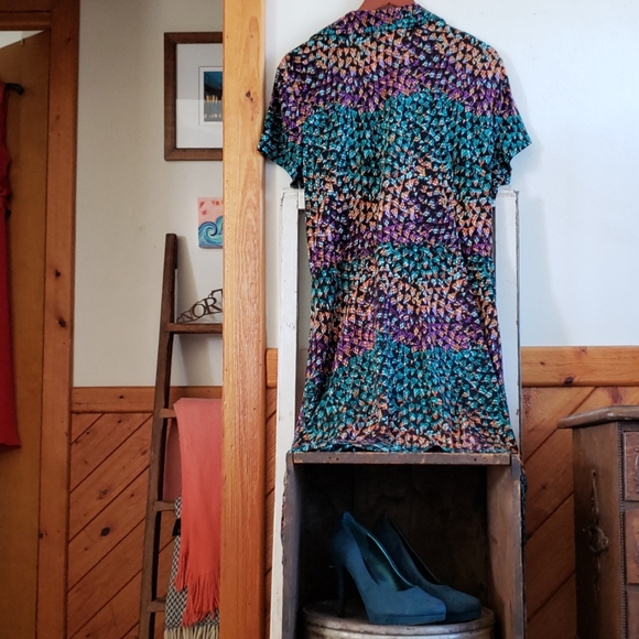 Reptile Print Faux Wrap Dress - Picture 6 of 6